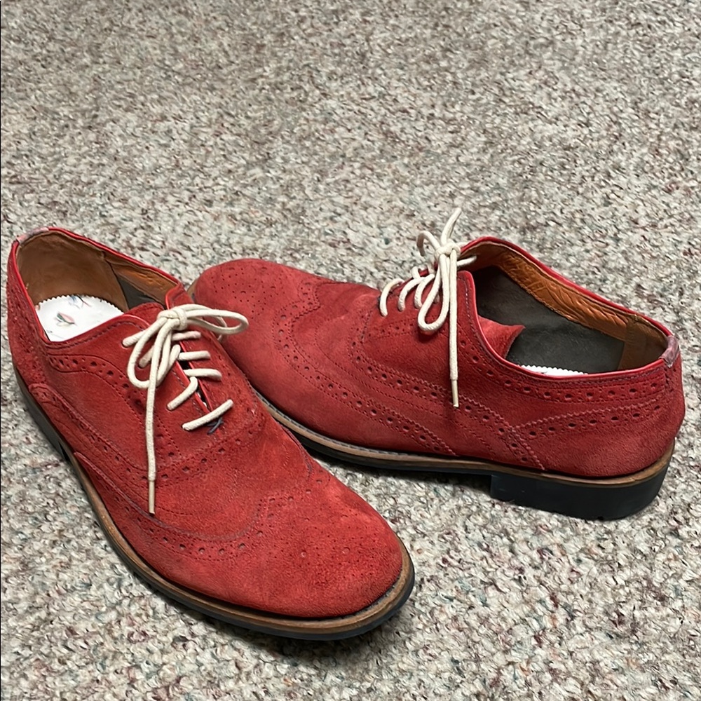 Ted baker Red Suede Men's Brogue Shoes